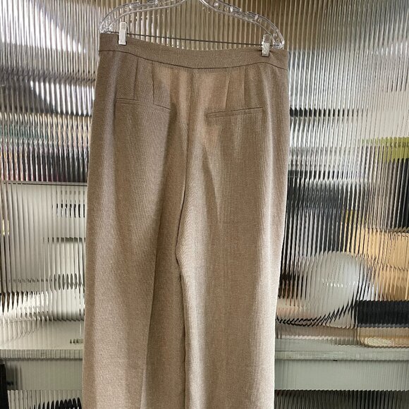 NWOT Express Womens Trouser Pleated Wide Leg Palazzo Linen look 14R - Picture 2 of 9